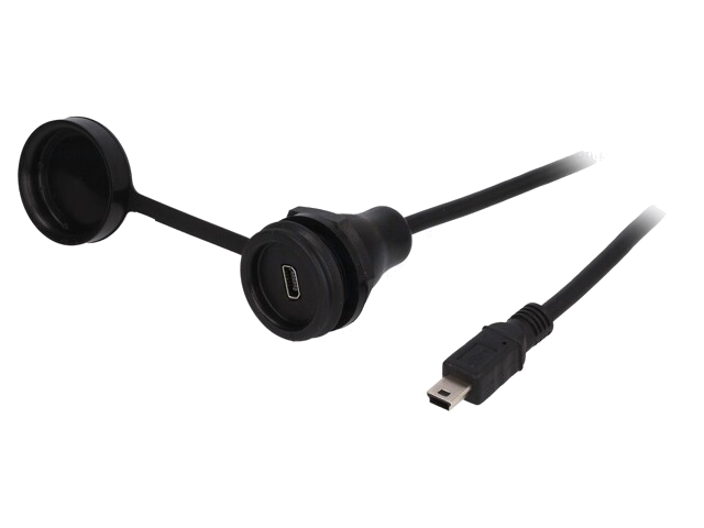 Kabel-adapter; USB B-mini contrastekker,USB B-ministekker Kabel-adapter; USB B-mini contrastekker,USB B-ministekker